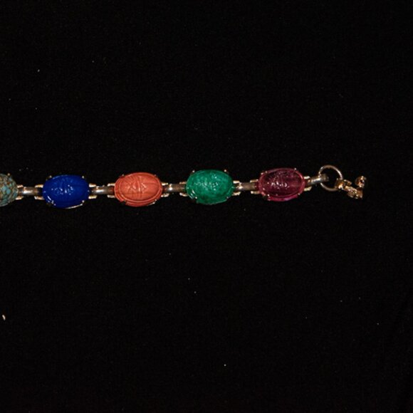 Vintage Coro Scarab Bracelet 7" - Picture 3 of 4
